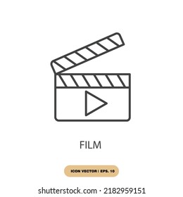 film icons  symbol vector elements for infographic web
