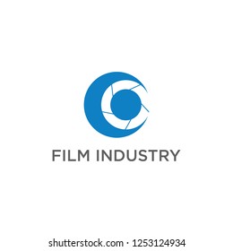Film Industry icon in the circle Logo.