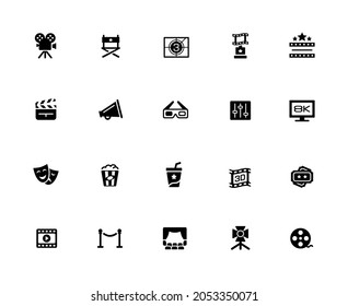 Film Industry Icon Set - 32px Solid