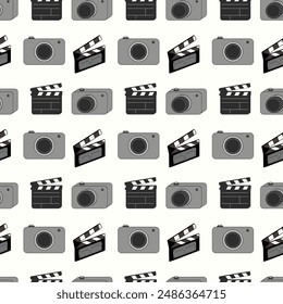 Film Industry Seamless Vector Pattern Design