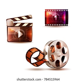 Film industry, vector set 
