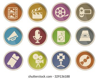 Film Industry Web Icon Set