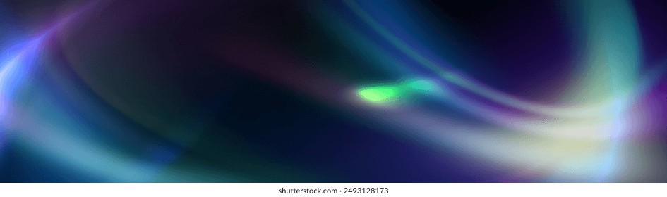 Film leak and flare effect. Light photo filter. Abstract blurry retro photography and sun glare with hologram. Faded holographic footage pattern. Iridescent color refraction frame for movie vector