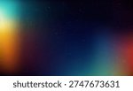 Film Light Gradient Overlay Background with Colorful Edge Light Leak and Vintage Dust Grain
