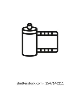 Film line icon. Footage, stock, strip. Movies concept. Vector illustration can be used for topics like entertainment, cinematography, leisure