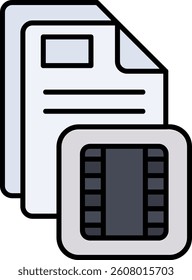 Film Line vector Icon Design