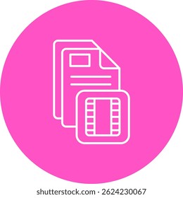 Film Line vector Icon Design