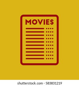 film list Vector illustration in flat style moive list