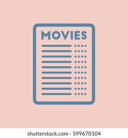 film list Vector illustration in flat style moive list