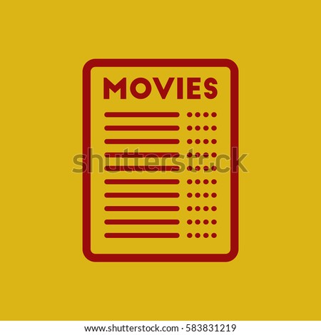 film list Vector illustration in flat style moive list
