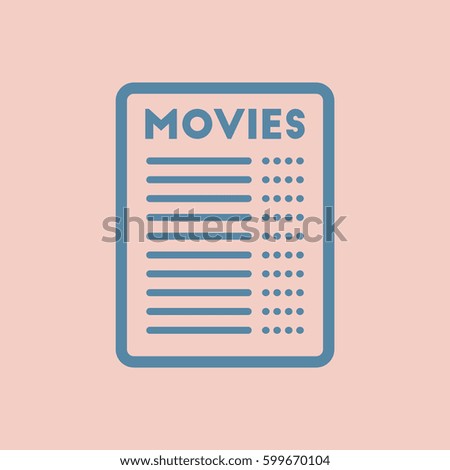 film list Vector illustration in flat style moive list