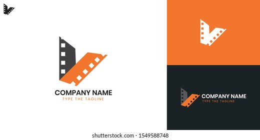 Film logo - All elements on this template are editable with vector software, suitable for Film or movie Business / Industry.