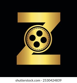 Logo de la película Combine con la letra Z Vector Plantilla