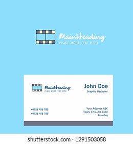 Film logo Design with business card template. Elegant corporate identity. - Vector