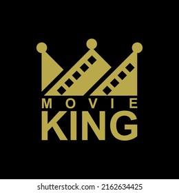 film logo design concept with the shape of the king's crown