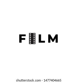 Film logo design template vector isolated illustration