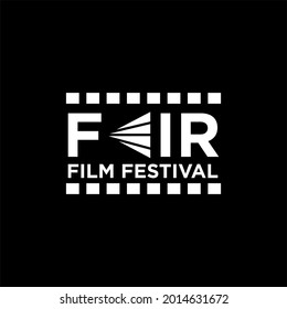 diseño de logotipo de película vectores
