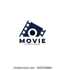 Film Logo. Initial Letter O Movie Logo Design Template Element. Eps10 Vector