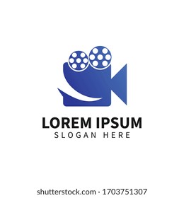 Film logo template design vector icon illustration