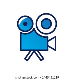 Film logo template vector video icon design