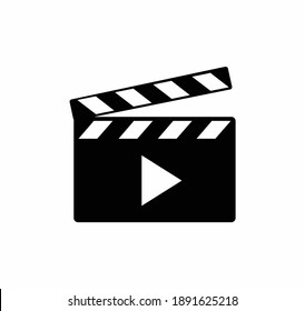 Film maker clapper vector icon on a white background