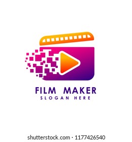 Film maker logo design template. Cinema logo design