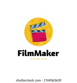 Film maker logo design template for business company and brand