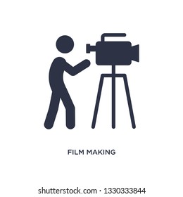 film making icon. Simple element illustration from activity and hobbies concept. film making editable symbol design on white background. Can be use for web and mobile.