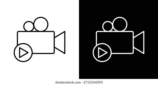 Iconos de la fabricación de la película para los Elementos de UI. Ilustración vectorial de alta calidad.