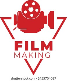 film making logo, Film Making vector logo design, Cinema movie camera logo