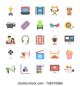 
Film Making and Post Production Flat Icon Designs