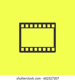 Film or Media icon flat. 