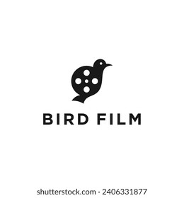 Film movie bird logo design vector illustration 