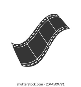 Film Movie Icon Silhouette Illustration. Cinema Vector Graphic Pictogram Symbol Clip Art. Doodle Sketch Black Sign.