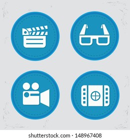 Film and movie icons,vector