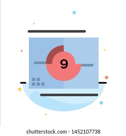 Film, Movie, Numbers, Opening, Premiere Abstract Flat Color Icon Template