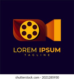 film movie production premium logo gradient