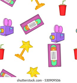 Film pattern. Cartoon illustration of film vector pattern for web