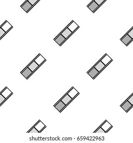 Film pattern seamless flat style for web vector illustration
