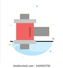 Film, Photo, Reel Abstract Flat Color Icon Template