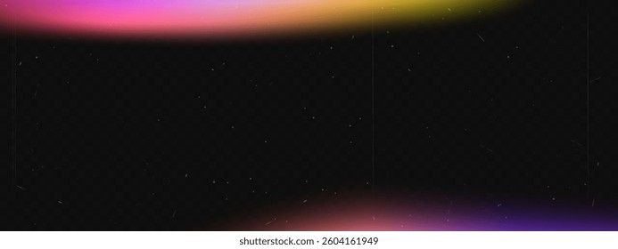 Film, photography light leak overlay, light film vector texture on transparent background