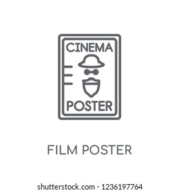 Film Poster linear icon. Modern outline Film Poster logo concept on white background from Cinema collection. Suitable for use on web apps, mobile apps and print media.