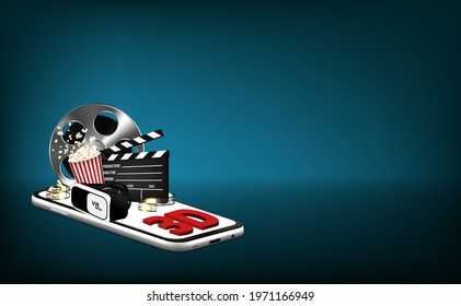 Film production in the film industry focuses on the technology of online mobile communication through a real 3D visualization application. Concept learning, watching movies, music, 3D picture format