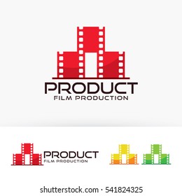 Film production logo design. Cinema and entertainment logo concept. Vector logo template