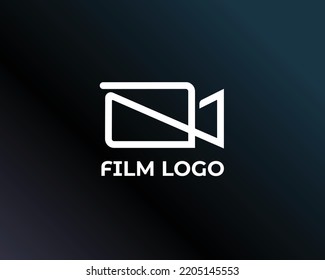 Film Production Or Multimedia Company Logo Design Vector Template.
Photography, Videography, Cinema, Movie, Photo Studio Logo.
Video Camera Icon Line Art Design.