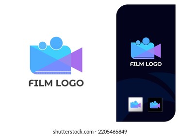 Film Production Or Multimedia Company Logo Design Vector Template.