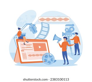 Film Production vector illustration concept. flat vector modern illustration 