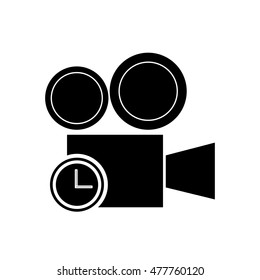 film projector and clock icon