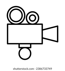 film projector icon in line style