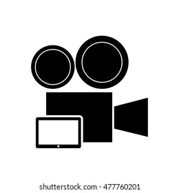 film projector and laptop icon